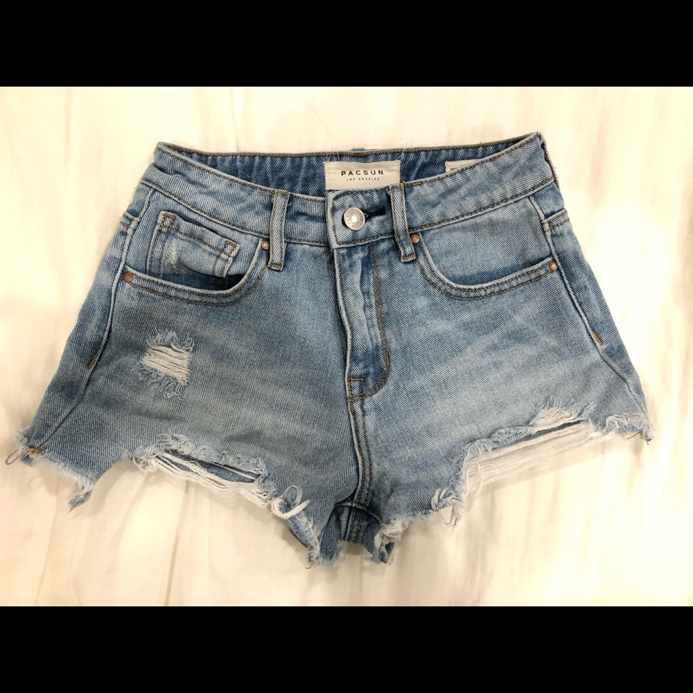 Pacsun ripped jean shorts